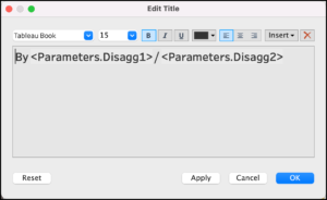 Tableau Parameters and Filters